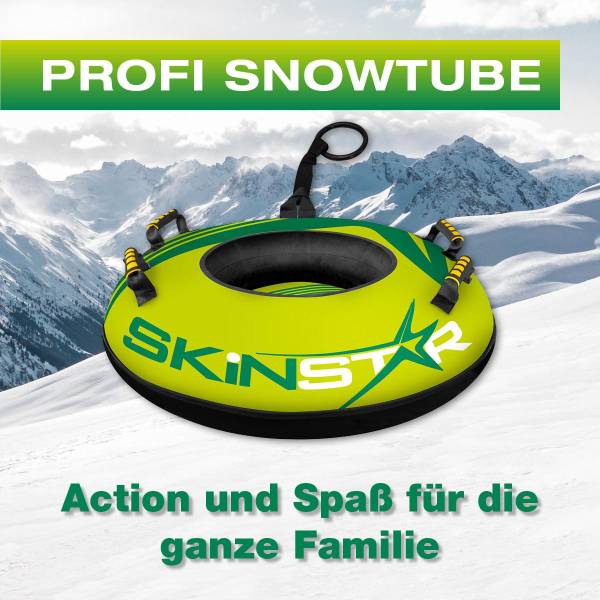 SkinStar Profi Snowtube gruen Ø 70cm Rodelreifen Schneereifen Schlitten Bob