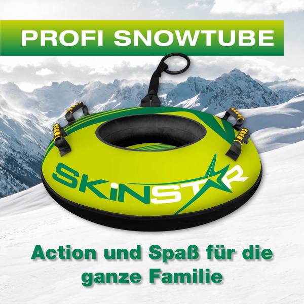 SkinStar Profi Snowtube gruen Ø 100cm Rodelreifen Schneereifen Schlitten Bob
