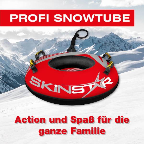 SkinStar Profi Snowtube rot Ø 70cm Rodelreifen Schneereifen Schlitten Bob